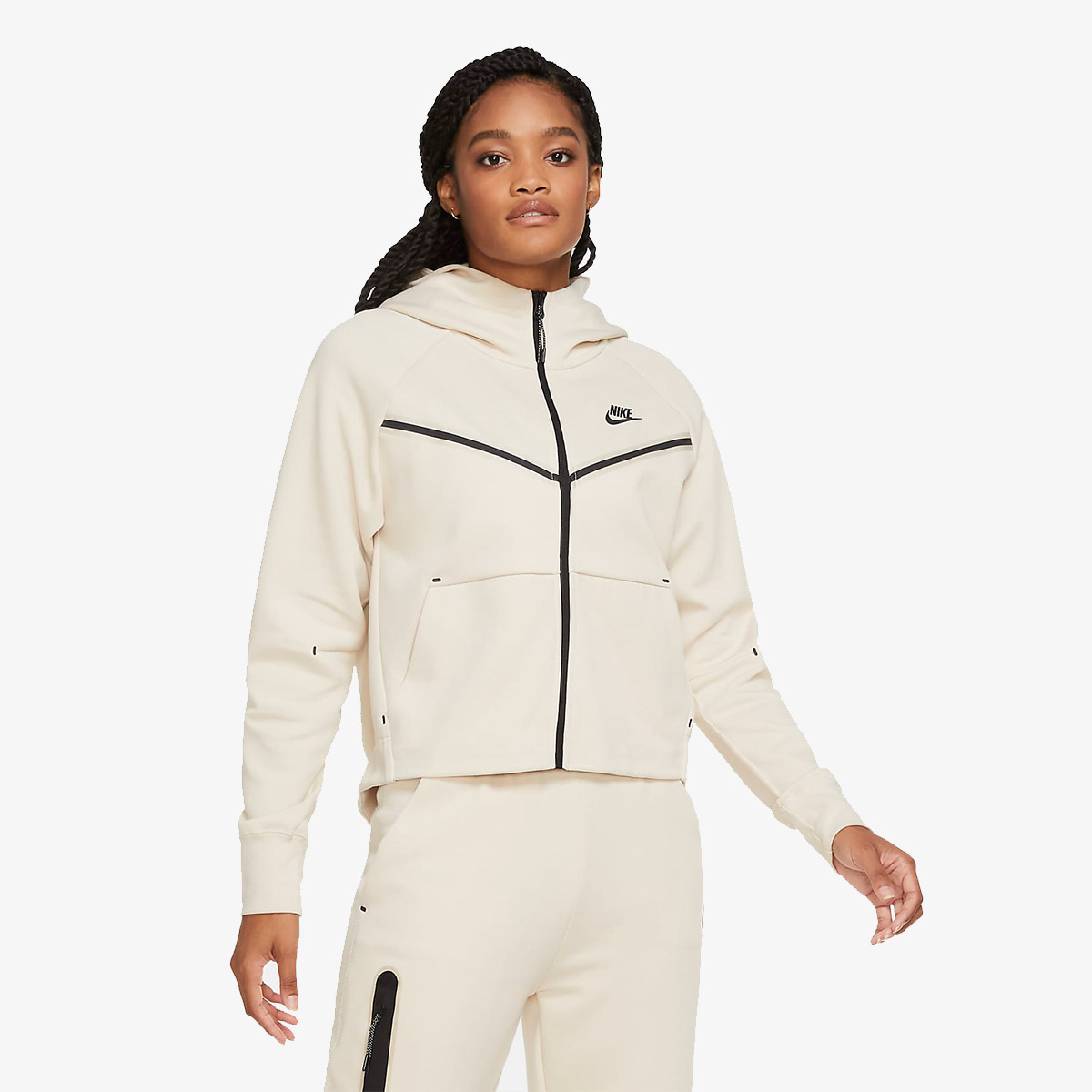 nike w nsw tch flc wr hoodie fz