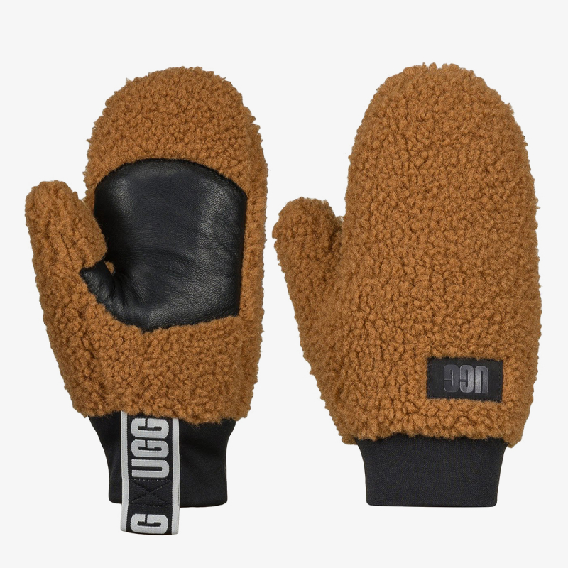 UGG Rukavice W UGGFLUFF LOGO TAPE MITTEN 