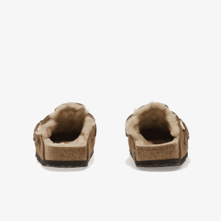 Birkenstock Papuče BOSTON SHEAR LEVE DARK TEA LAF 