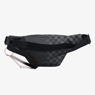 Sprayground Torbica HALF SPRITZ BLACK/GREY CHECK SAVVY CROSS 