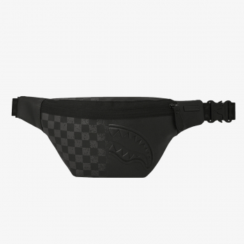 Sprayground Torbica HALF SPRITZ BLACK/GREY CHECK SAVVY CROSS 