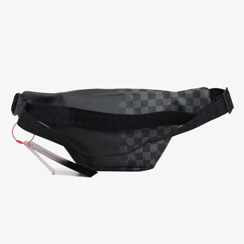 Sprayground Torbica HALF SPRITZ BLACK/GREY CHECK SAVVY CROSS 