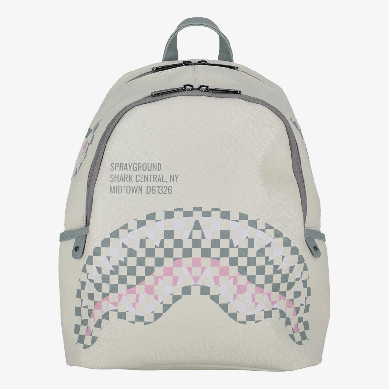 Sprayground Ranac CREAM CHECK SHARK CENTRAL SAVAGE 
