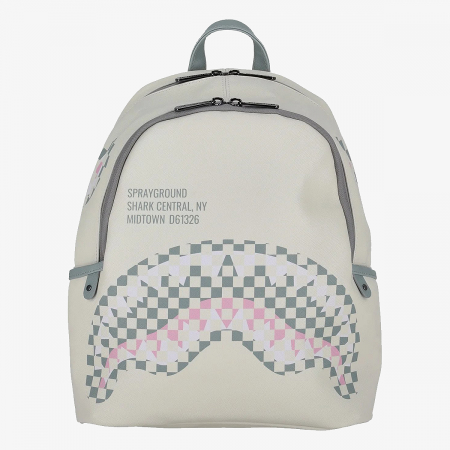 Sprayground Ranac CREAM CHECK SHARK CENTRAL SAVAGE 