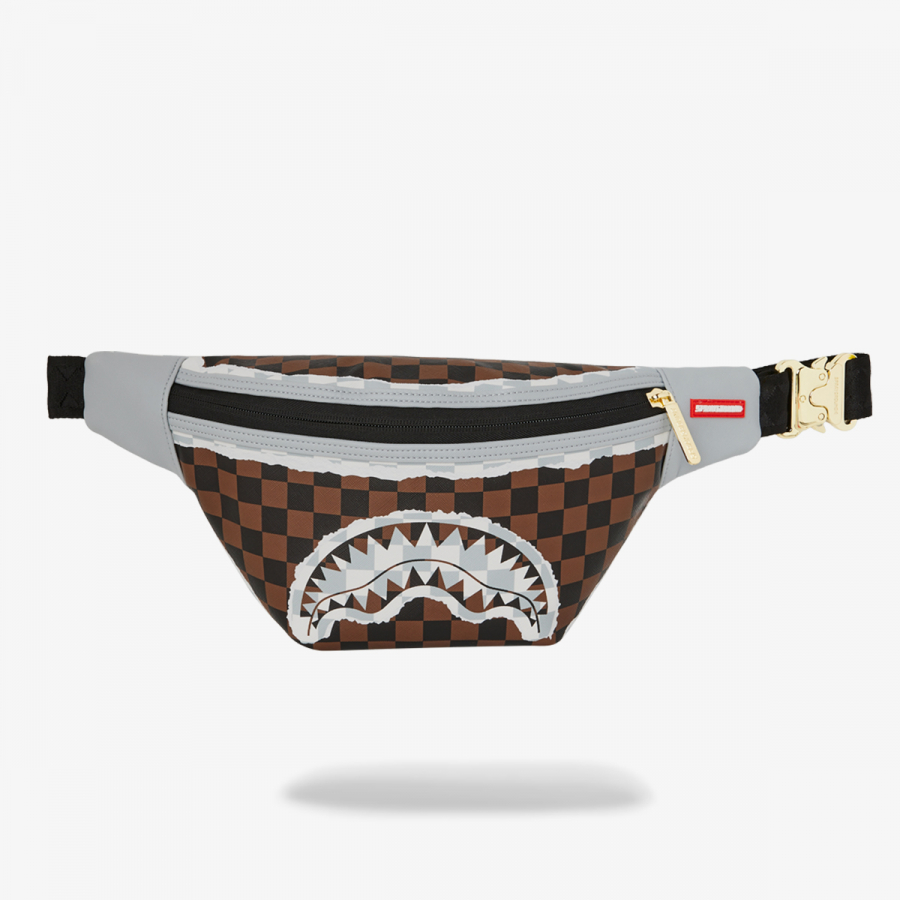 Sprayground Torbica CREAM AND BROWN TEAR CHECK CROSSBODY 