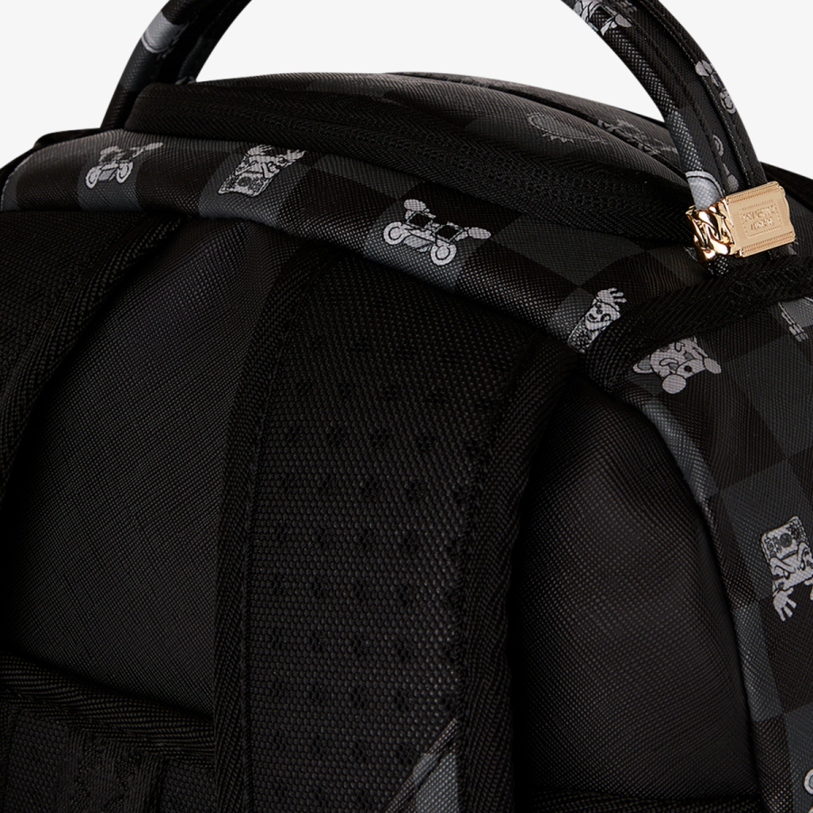 Sprayground Ranac GRAY PEEKING CHARACTER CHECK BACKPACK 