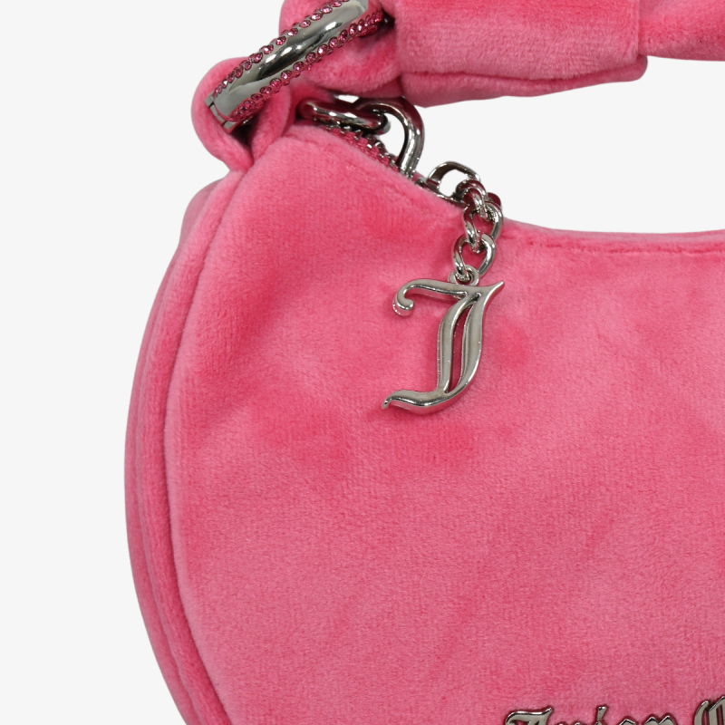 Juicy Couture Torba BLOSSOM MICRO HOBO Poliester SUPER PINK 