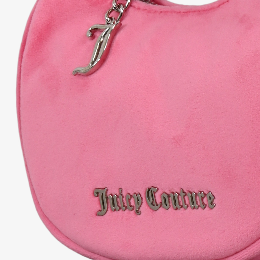 Juicy Couture Torba BLOSSOM MICRO HOBO Poliester SUPER PINK 
