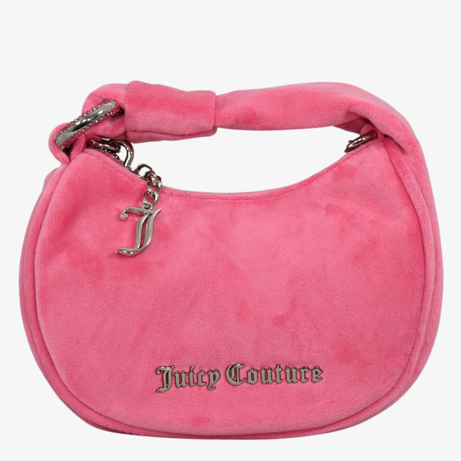 Juicy Couture Torba BLOSSOM MICRO HOBO Poliester SUPER PINK 