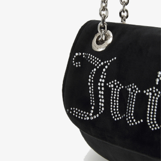 Juicy Couture Torba KIMBERLY CROSSBODY W/ FLA POLYESTER BLAC 