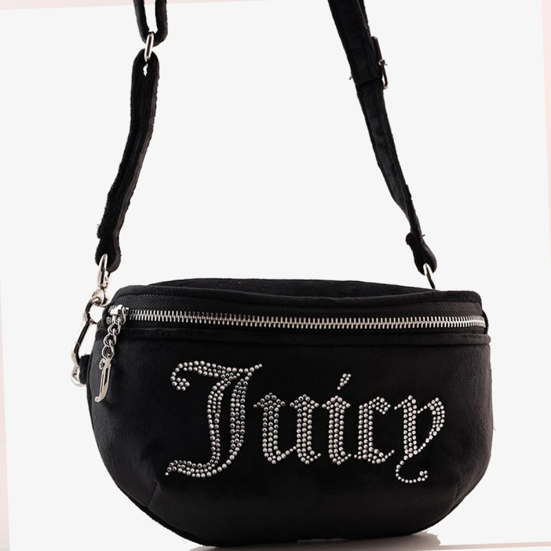 Juicy Couture Torba KIMBERLY WAIST BAG Poliester BLACK 