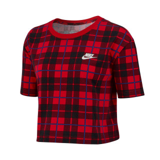 Nike Majica ODJECA-MAJICA-W NSW TEE FUTURA PLAID CROP 