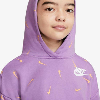 Nike Dukserica ODJECA DUKS G NSW CROP HOODIE AOP 