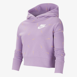 Nike Dukserica ODJECA DUKS G NSW CROP HOODIE AOP 