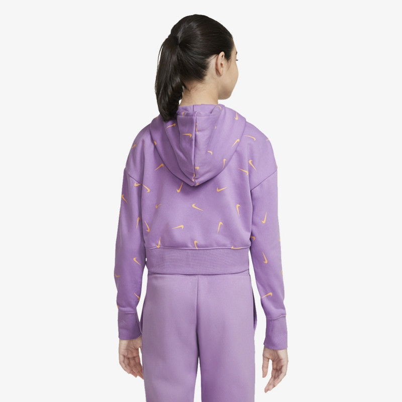 Nike Dukserica ODJECA DUKS G NSW CROP HOODIE AOP 