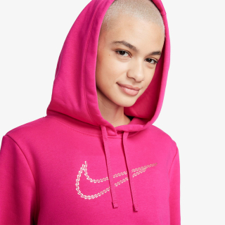 Nike Dukserica W NSW PE CLB FLC SHINE OS PO 