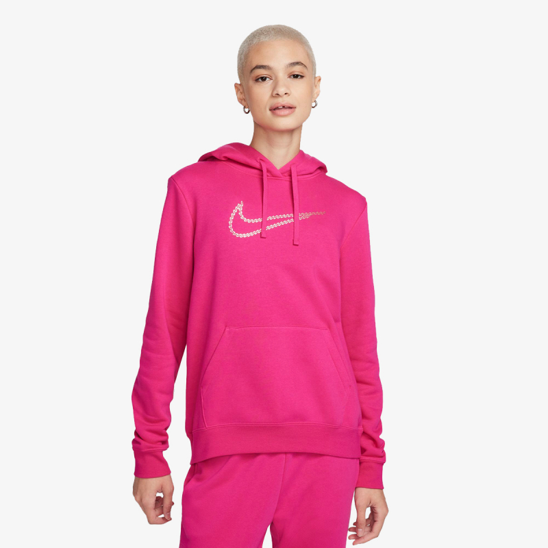Nike Dukserica W NSW PE CLB FLC SHINE OS PO 
