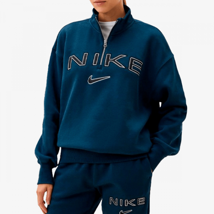 Nike Majica dugih rukava W NSW PHNX FLC OOS LOGO QZ TOP 