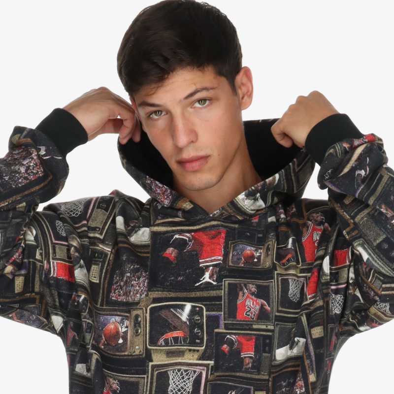 Nike Dukserica M J BRK AOP FLC PO LB 