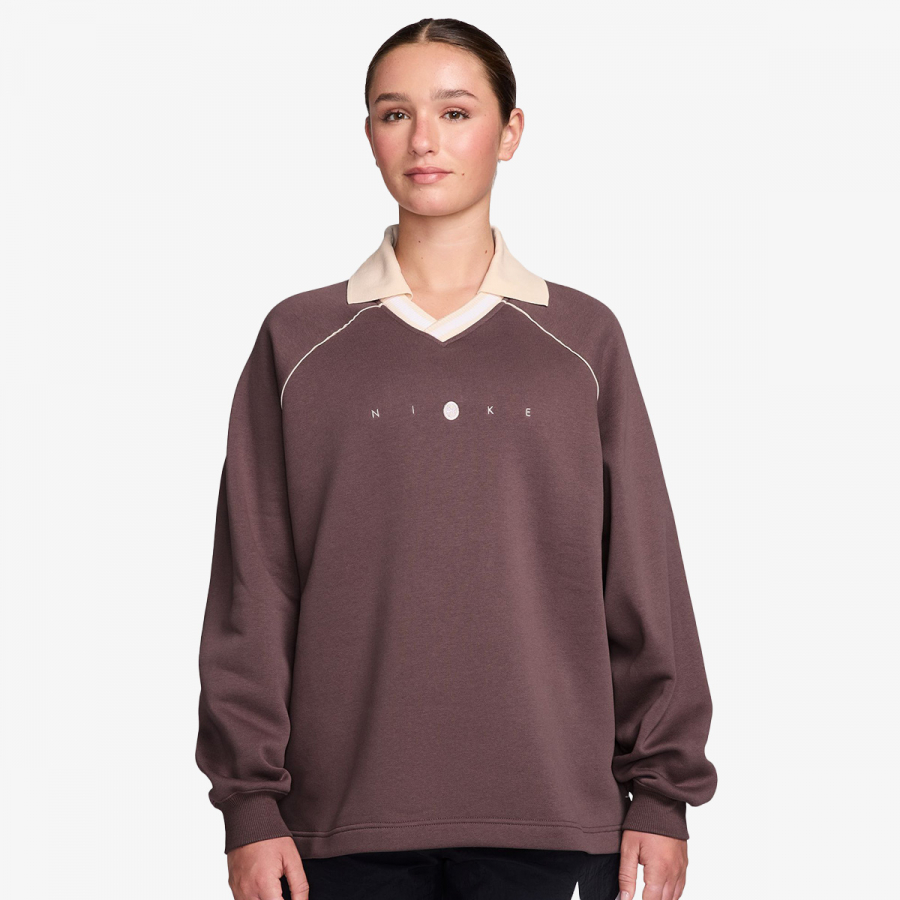 Nike Dukserica W NSW PHNX FLC OS GX POLO TOP 