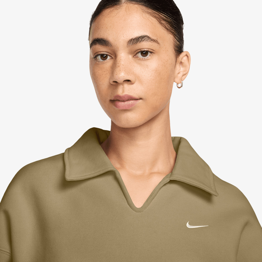 Nike Majica dugih rukava W NK STDO FLC MW OS CRP POLO 