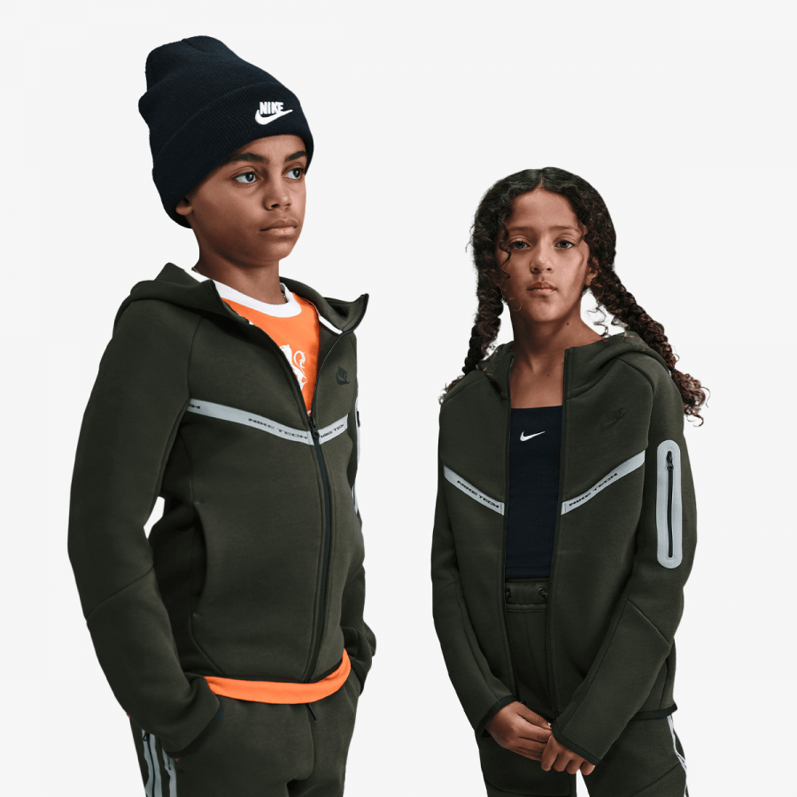 Nike Dukserica B NSW TCH FLC FZ REFLECT