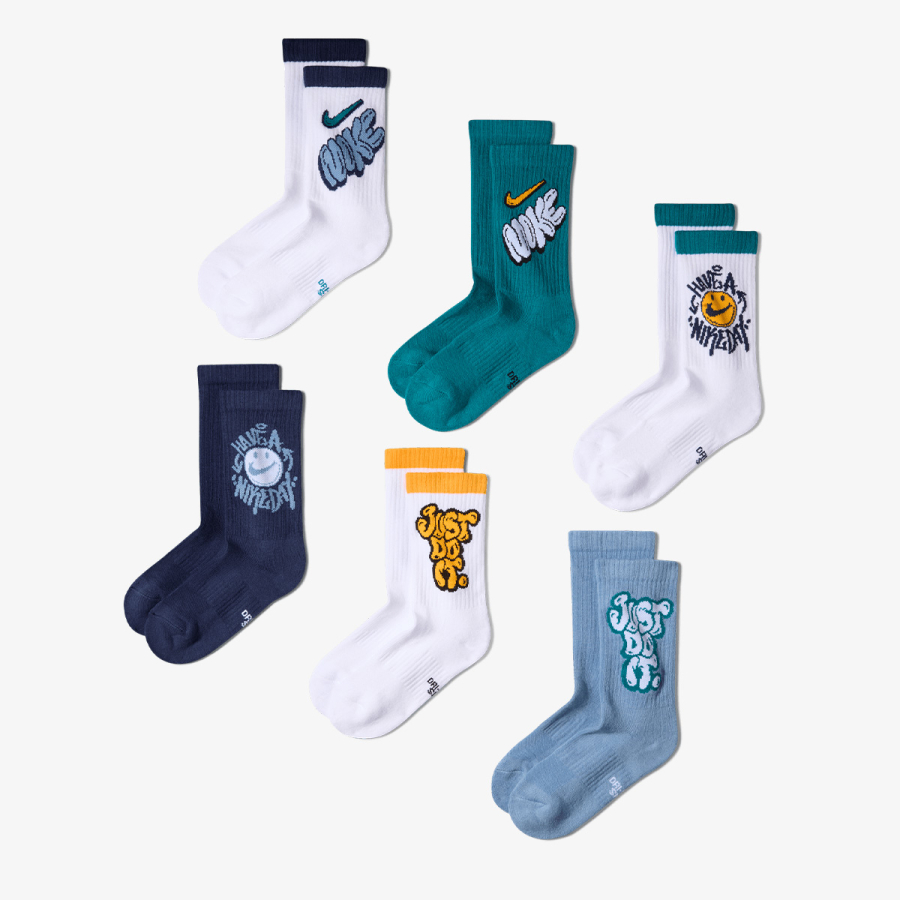 Nike Čarape Y NK ED CSH CRW 6P-144 SARTGFX-PAK 