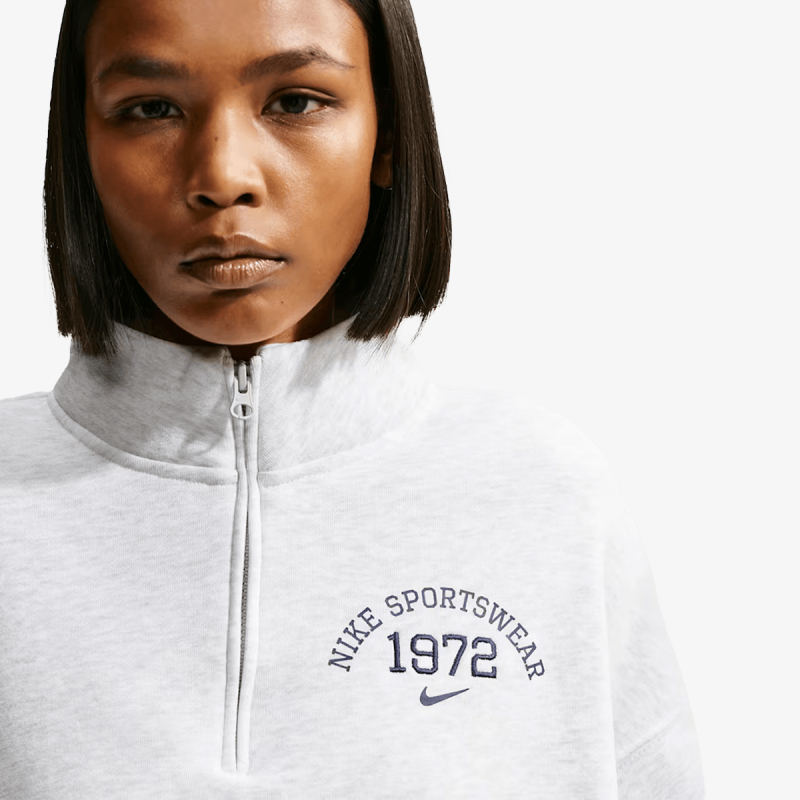 Nike Donji dio trenerke W NK STDO FLC OS CROP QZ CLS+ 