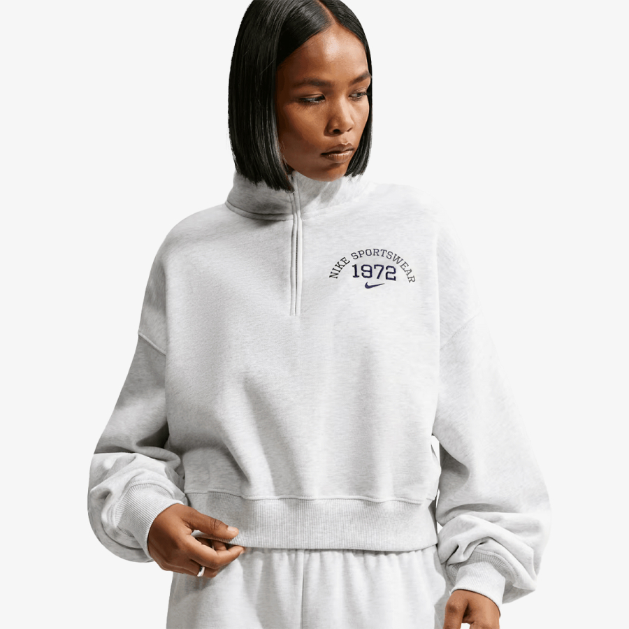 Nike Donji dio trenerke W NK STDO FLC OS CROP QZ CLS+ 