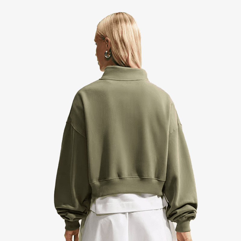 Nike Donji dio trenerke W NK STDO FLC OS CROP QZ CLS+ 