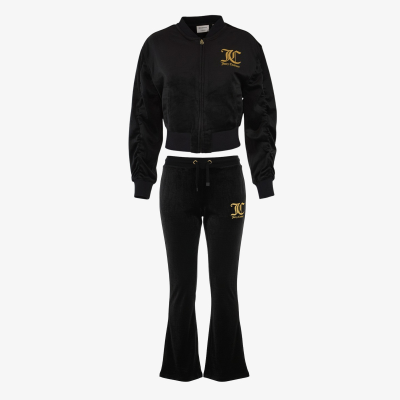 Juicy Couture Trenerka VELOUR BOMBER  BOOTCUT JOG SET 