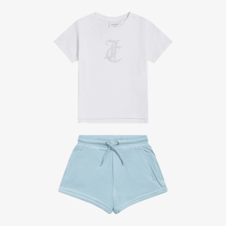 Juicy Couture Trenerka JC LOGO TEE  VELOUR SHORT SET 