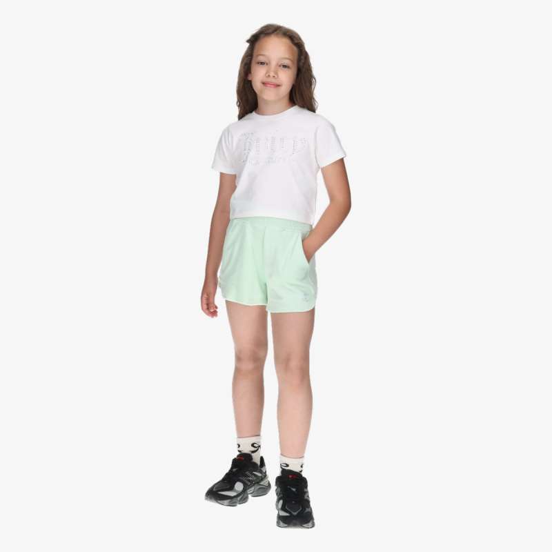 Juicy Couture Trenerka SHIRRED WAIST VELOUR SHORT  BABY TEE SE 