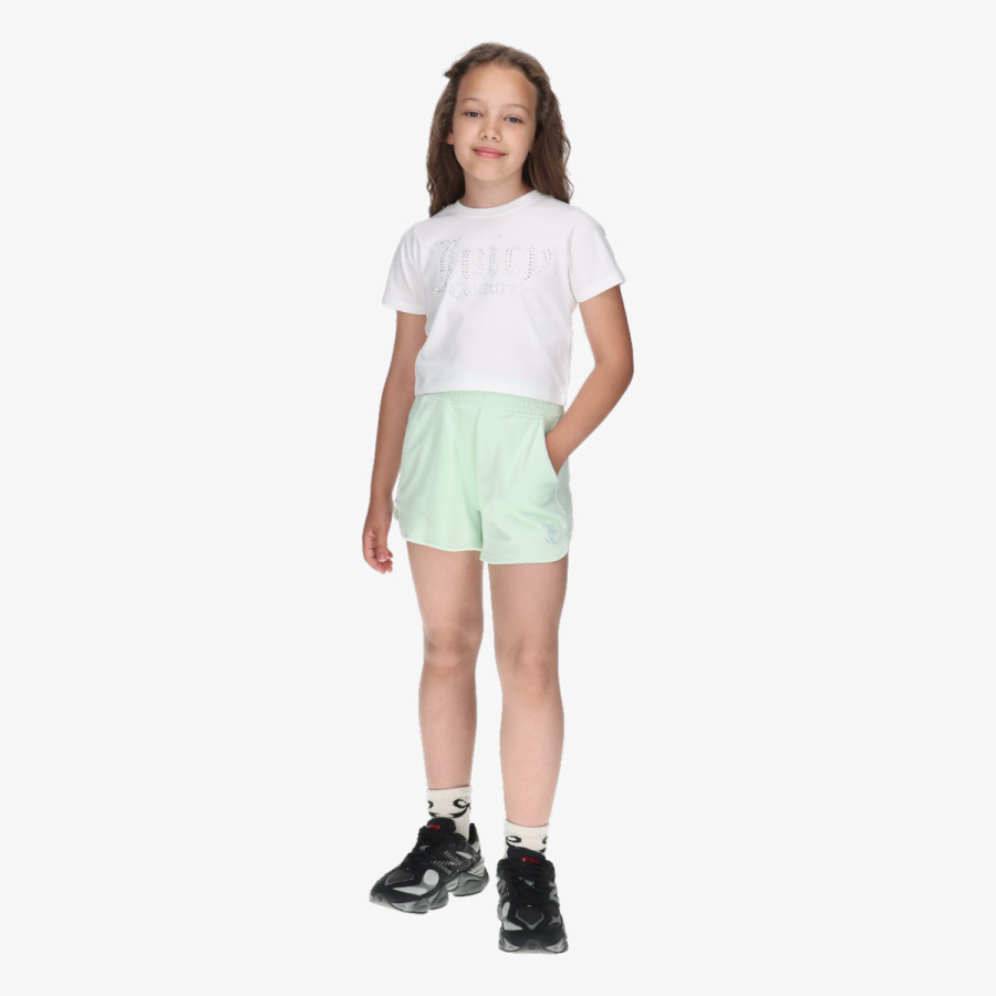 Juicy Couture Trenerka SHIRRED WAIST VELOUR SHORT  BABY TEE SE 