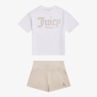 Juicy Couture Trenerka OVERSIZE TEE  VELOUR SHORT SET 