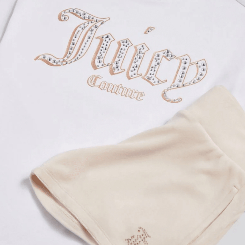 Juicy Couture Trenerka OVERSIZE TEE  VELOUR SHORT SET 