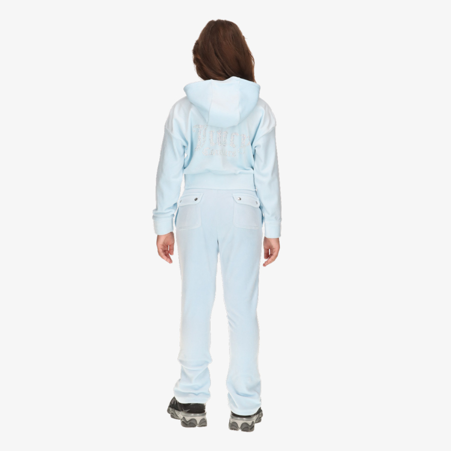Juicy Couture Trenerka CROPPED VELOUR DIAMANTE ZIP THRU  BOOTC 