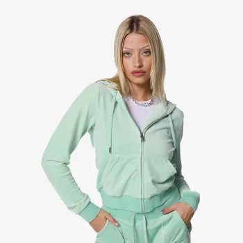 JUICY COUTURE Dukserica JUICY COUTURE Dukserica ZIP THROUGH HOODIE WITH  ZIP PULL   JC 