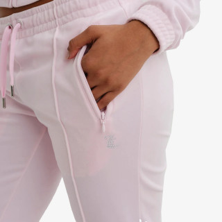 Juicy Couture Donji dio trenerke VELOUR TRACK PANT WITH DIAMANTE BRANDIN 