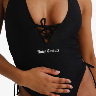 Juicy Couture Jednodijelni kupaći kostim Black Lattice One Piece 