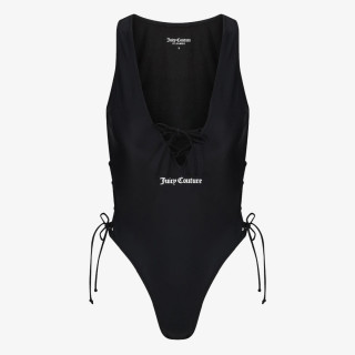 Juicy Couture Jednodijelni kupaći kostim Black Lattice One Piece 