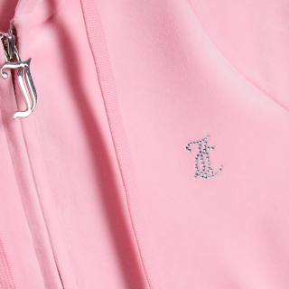 Juicy Couture Dukserica CLASSIC VELOUR HOODIE WITH JUICY  LOGO 