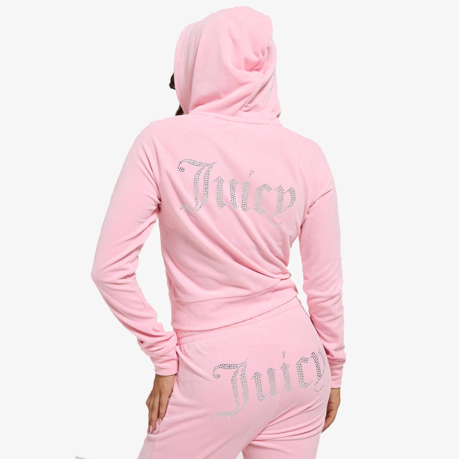 Juicy Couture Dukserica CLASSIC VELOUR HOODIE WITH JUICY  LOGO 