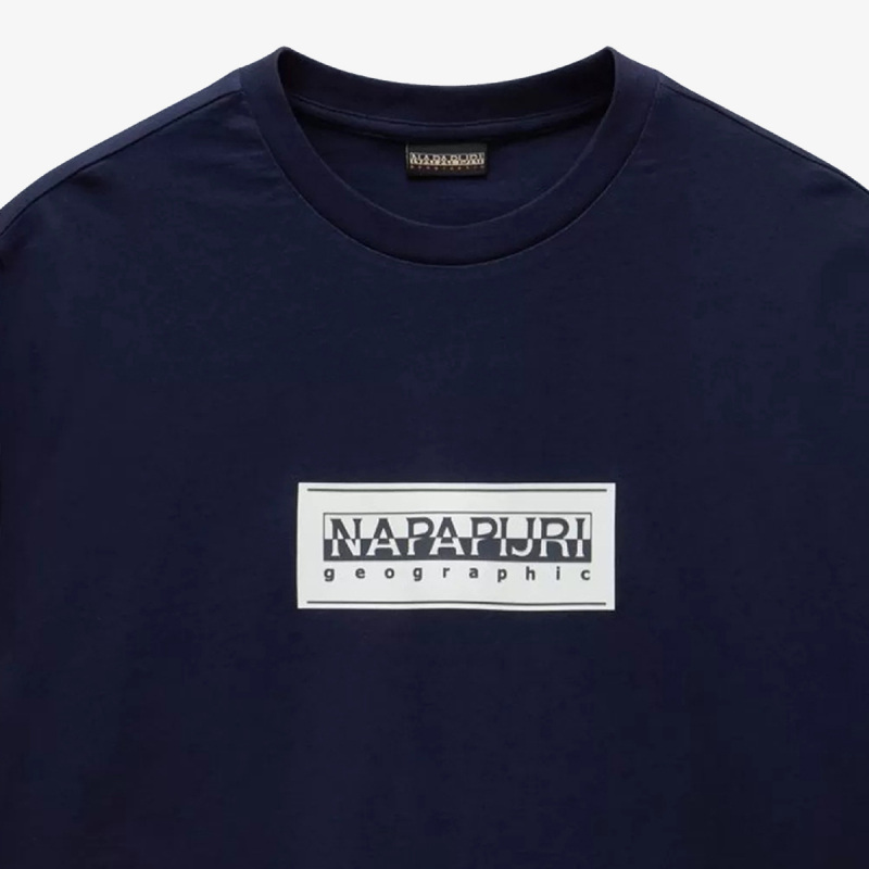 Napapijri Majica S-BOX LOGO SS 176 BLU MARINE 