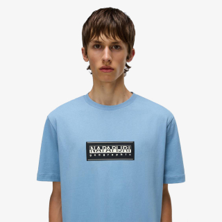 Napapijri Majica S-BOX LOGO SS FADED DENIM 