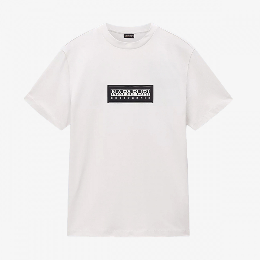 Napapijri Majica S-BOX LOGO SS N1A WHITE WHISPER 
