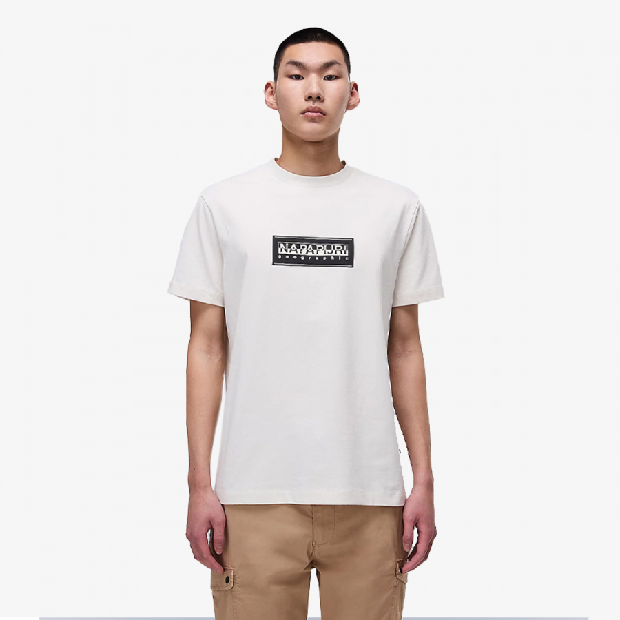 Napapijri Majica S-BOX LOGO SS N1A WHITE WHISPER 