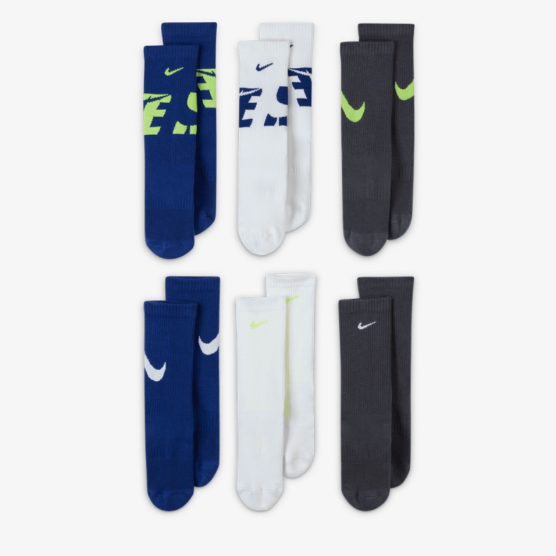 Nike Čarape Y NK ED CSH CREW 6P - 144 GFX-PAK 