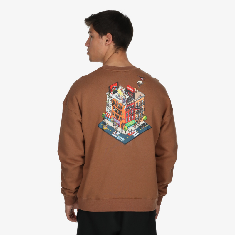 Sprayground Dukserica BLOCK PARTY CREWNECK BROWN 