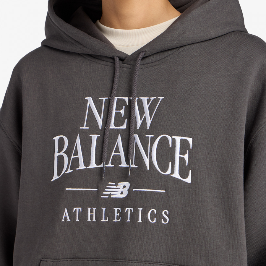New Balance Dukserica LINEAR HERITAGE FLEECE HOODIE 